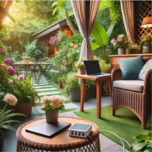 Gartenlounge Powerline-Adapter