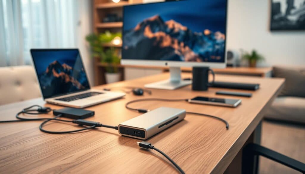 Thunderbolt 4 Dock Home Office Setup Thunderbolt 4 Dock Home Office Setup