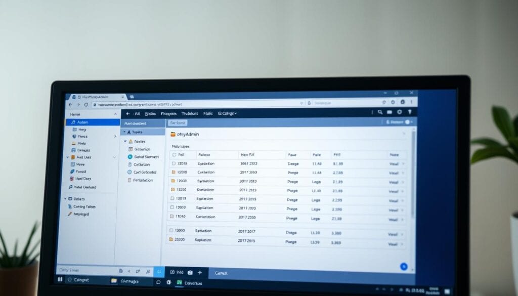 phpMyAdmin Benutzeroberfläche