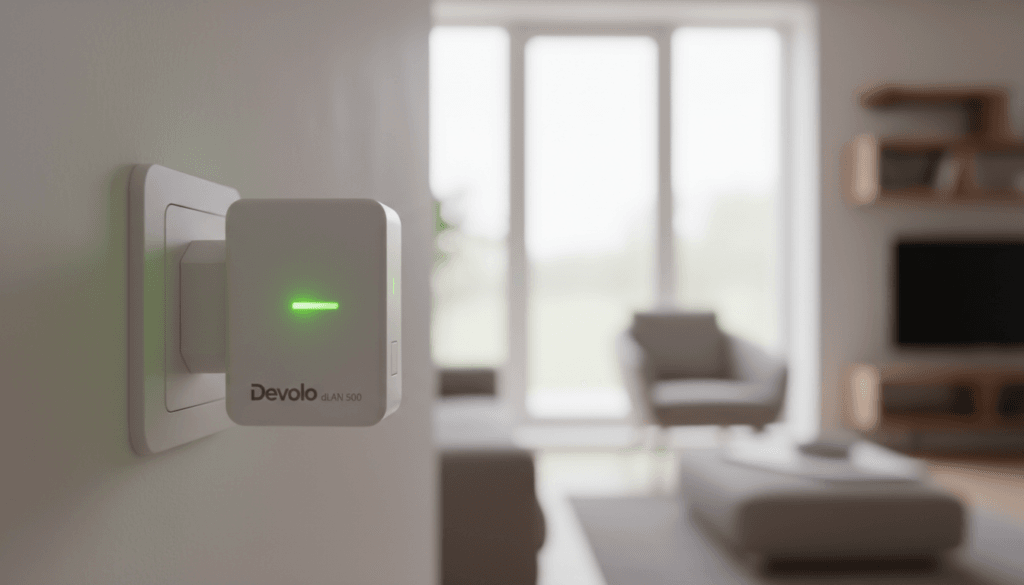 Devolo dLAN 500 blinkt grün
