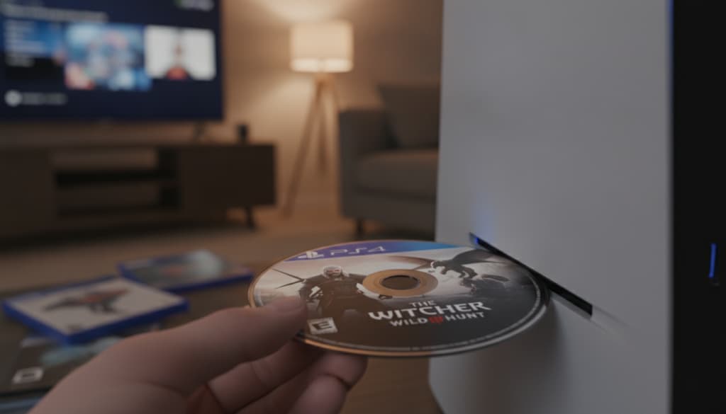 PS4-Disc im PS5-Laufwerk