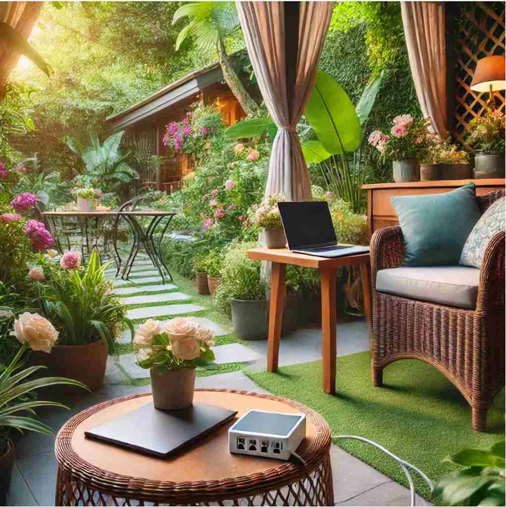 Gartenlounge Powerline-Adapter