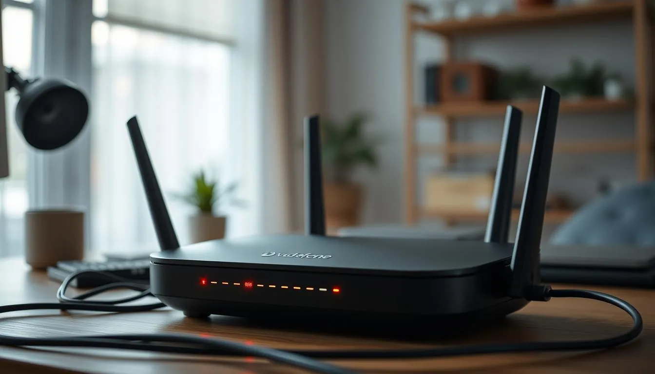 Vodafone Router blinkt rot