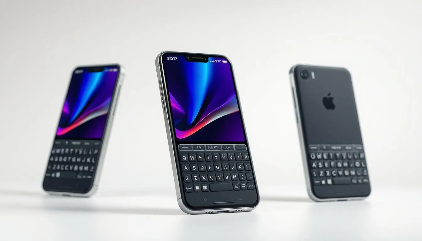 Smartphone mit Tastatur