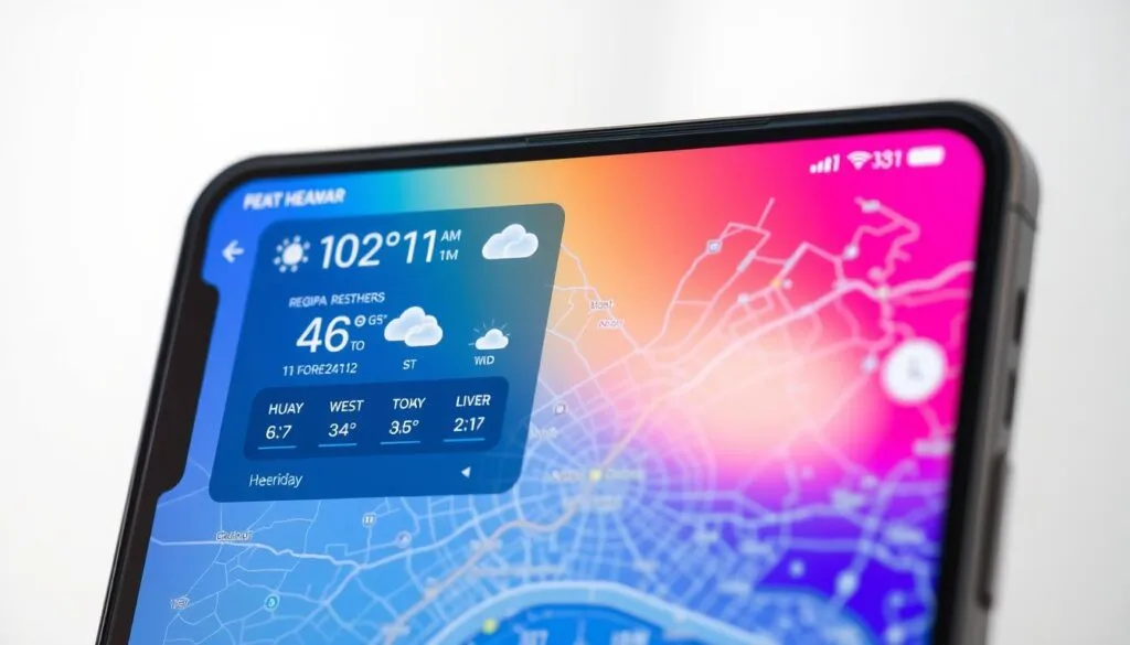 Regionale Wettervorhersage Smartphone-App