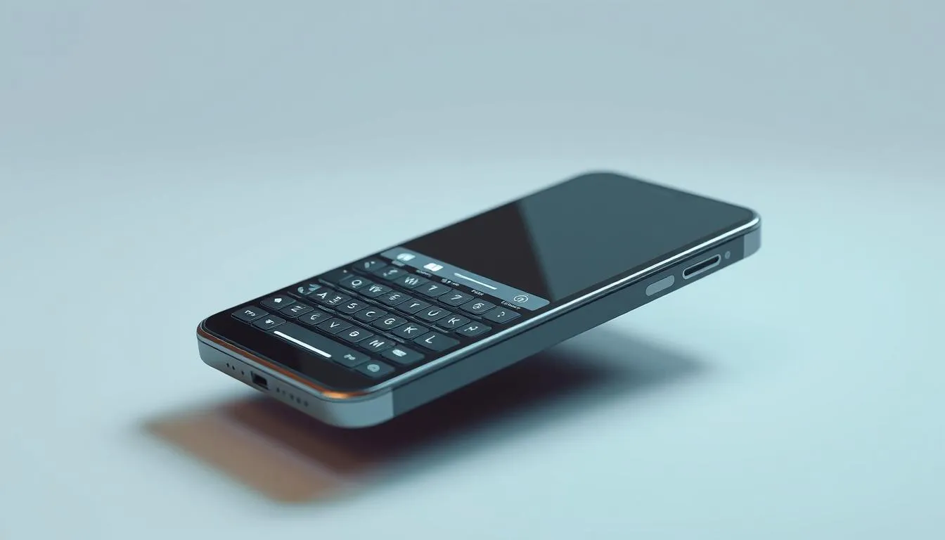 Smartphone mit Tastatur