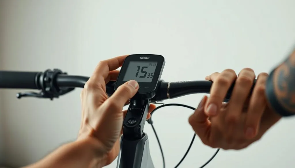 Kabellose Fahrrad Computer Installation