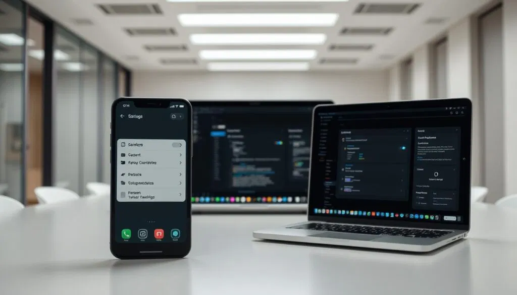 Apps und System Dark Mode Unterschiede
