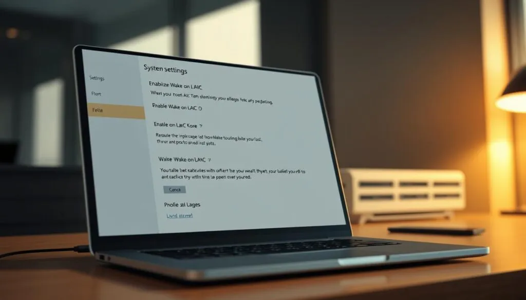 Konfiguration Wake on LAN