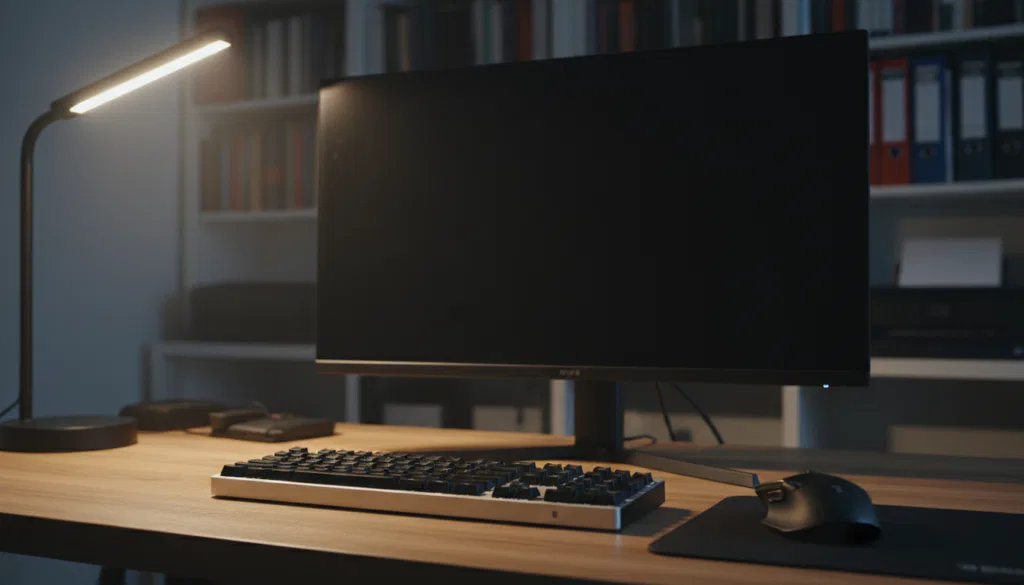 Schwarzer Bildschirm am Computer