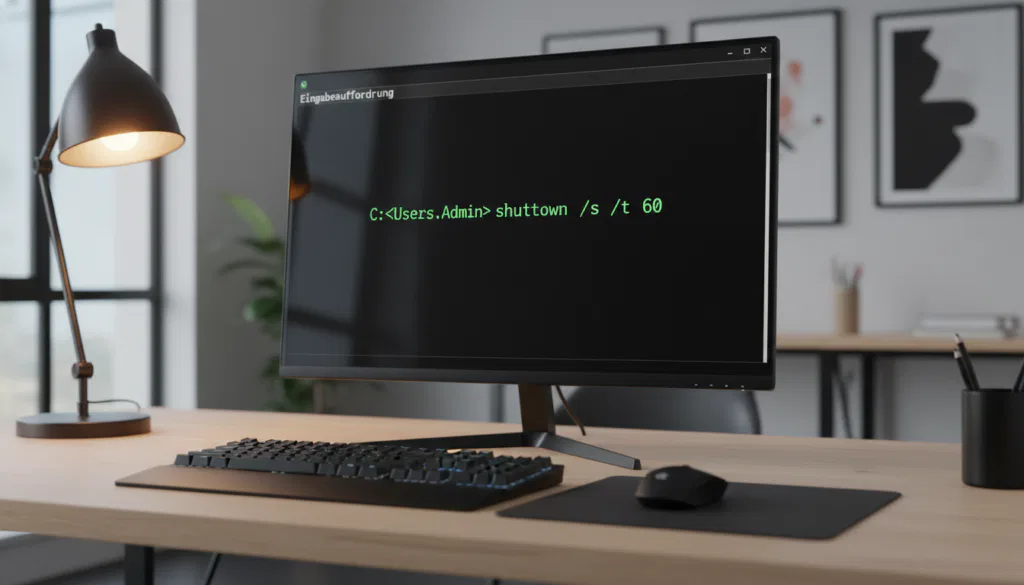 Windows Eingabeaufforderung shutdown Befehl